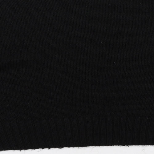New Look Womens Black Round Neck Acrylic Pullover Jumper Size L