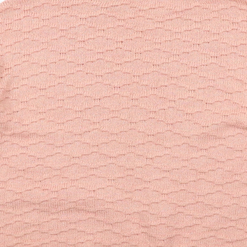 NEXT Womens Pink High Neck Acrylic Pullover Jumper Size M