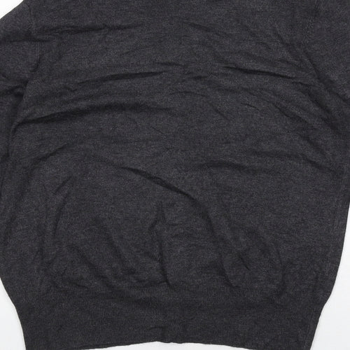 Marks and Spencer Womens Grey Round Neck Viscose Cardigan Jumper Size 14