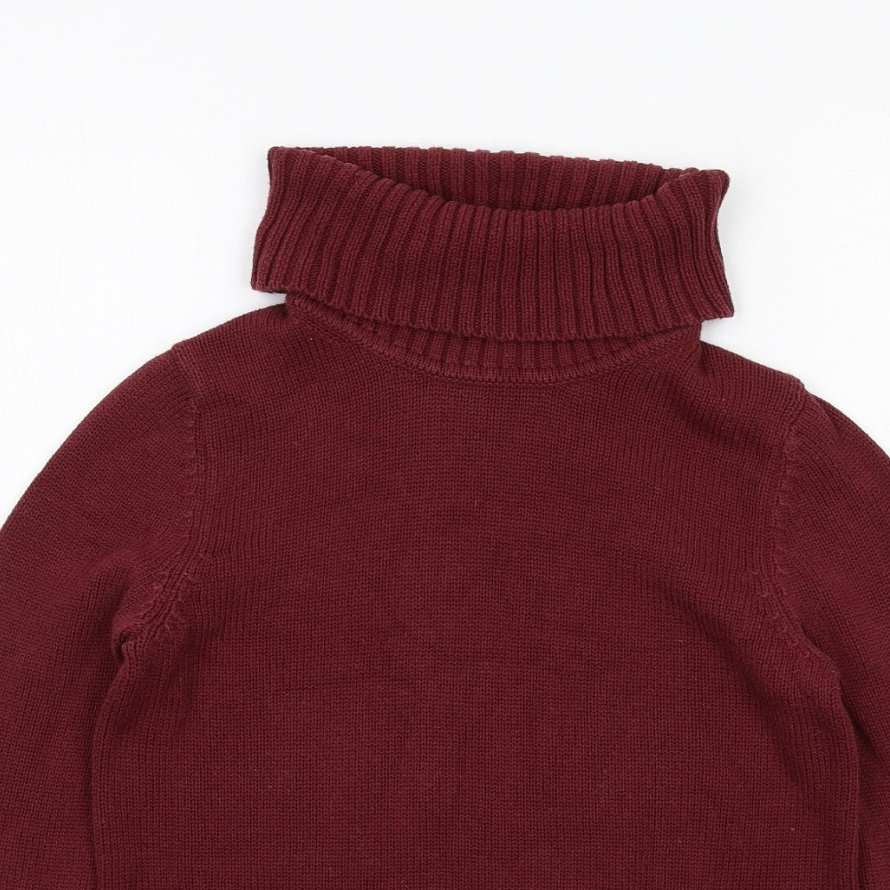s.Oliver Womens Red Roll Neck Acrylic Pullover Jumper Size 10