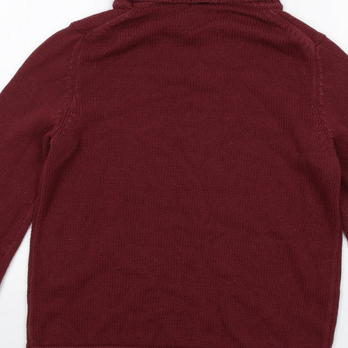 s.Oliver Womens Red Roll Neck Acrylic Pullover Jumper Size 10