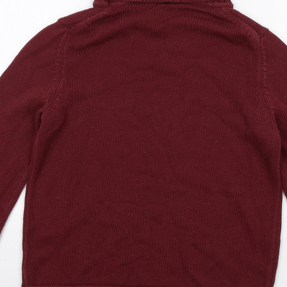 s.Oliver Womens Red Roll Neck Acrylic Pullover Jumper Size 10
