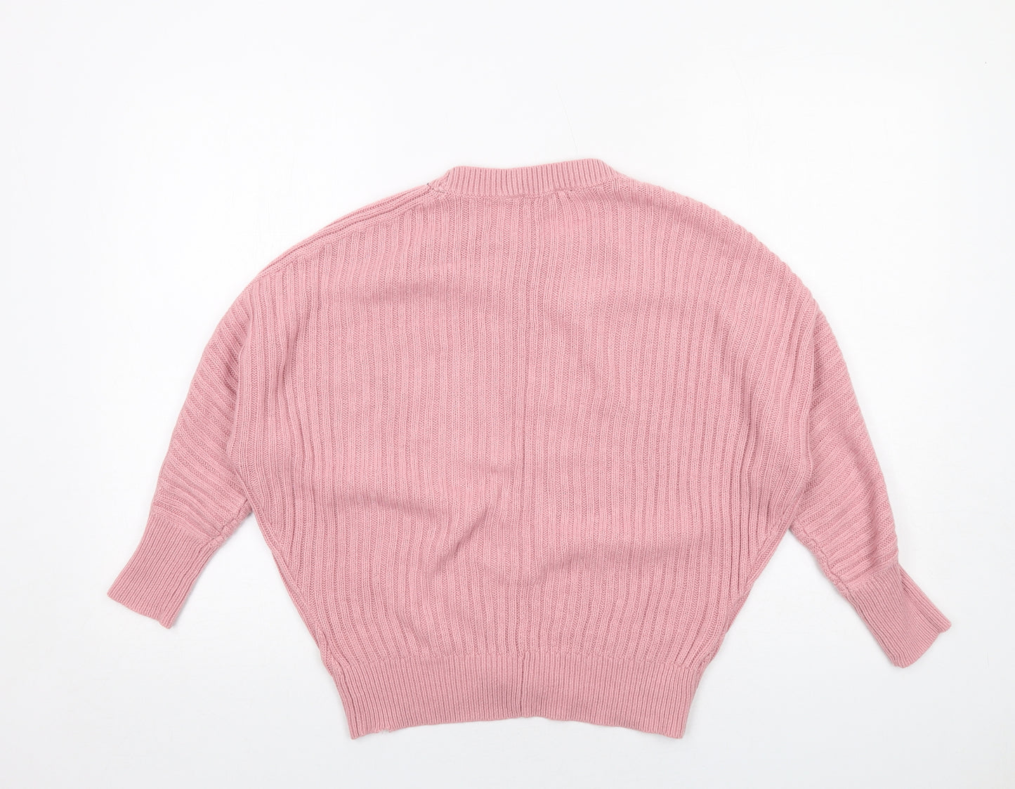Dorothy Perkins Womens Pink Round Neck Acrylic Pullover Jumper Size 8