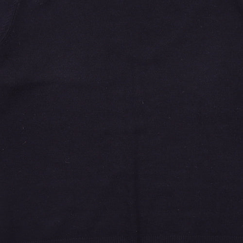 Marks and Spencer Womens Blue V-Neck Acrylic Pullover Jumper Size 12