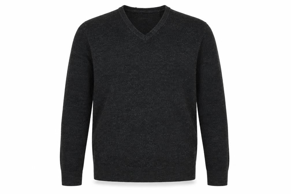 Marks and Spencer Mens Grey V-Neck Acrylic Pullover Jumper Size M Long Sleeve