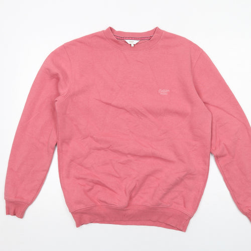Cotton Traders Womens Pink Cotton Pullover Sweatshirt Size S Pullover