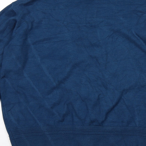 Principles Womens Blue Round Neck Viscose Cardigan Jumper Size 14