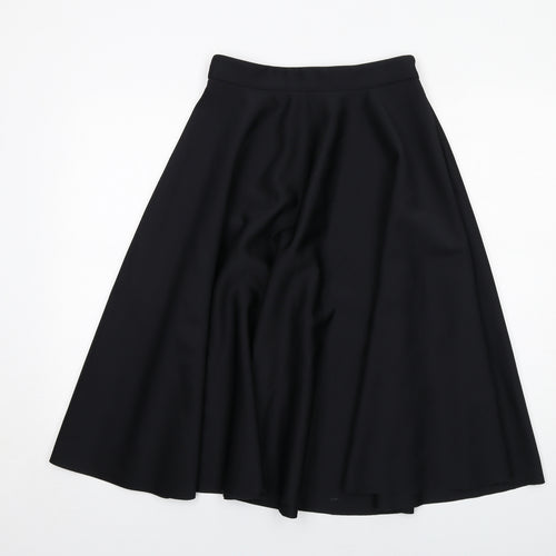 ASOS Womens Black Polyester Swing Skirt Size 10 Zip