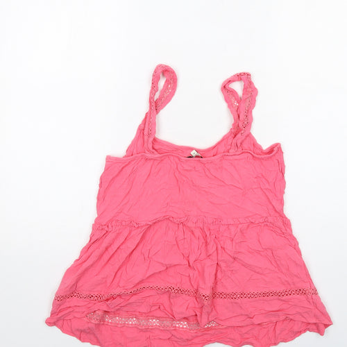 NEXT Womens Pink Viscose Basic Tank Size 14 Round Neck