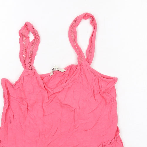 NEXT Womens Pink Viscose Basic Tank Size 14 Round Neck