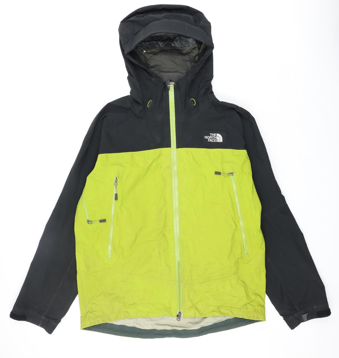 The North Face Mens Green Windbreaker Jacket Size L Zip