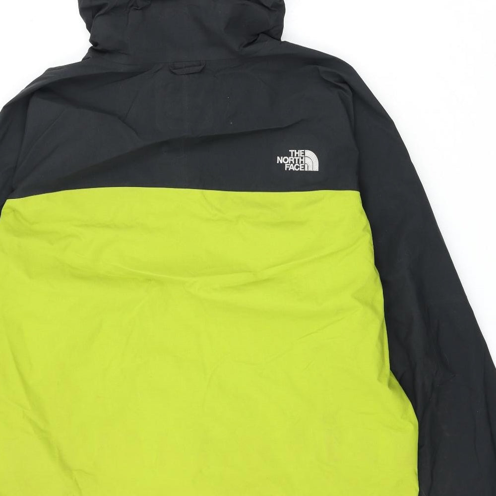 The North Face Mens Green Windbreaker Jacket Size L Zip
