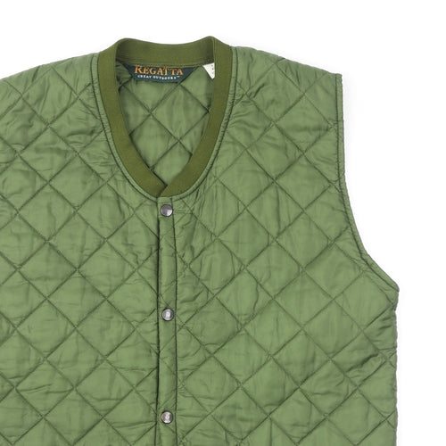 Regatta Mens Green Gilet Jacket Size L Snap