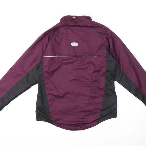 Crane Sports Womens Purple Windbreaker Jacket Size 12 Zip