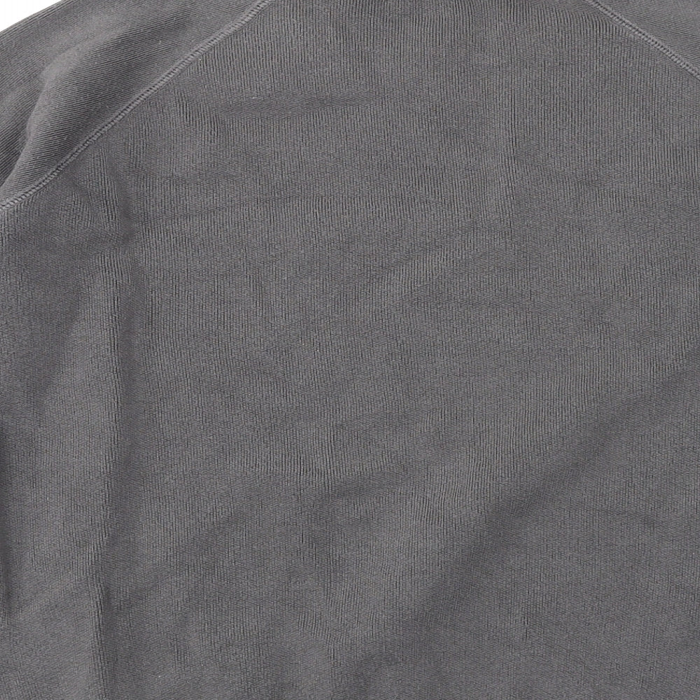 Superdry Mens Grey Round Neck Cotton Pullover Jumper Size M Long Sleeve