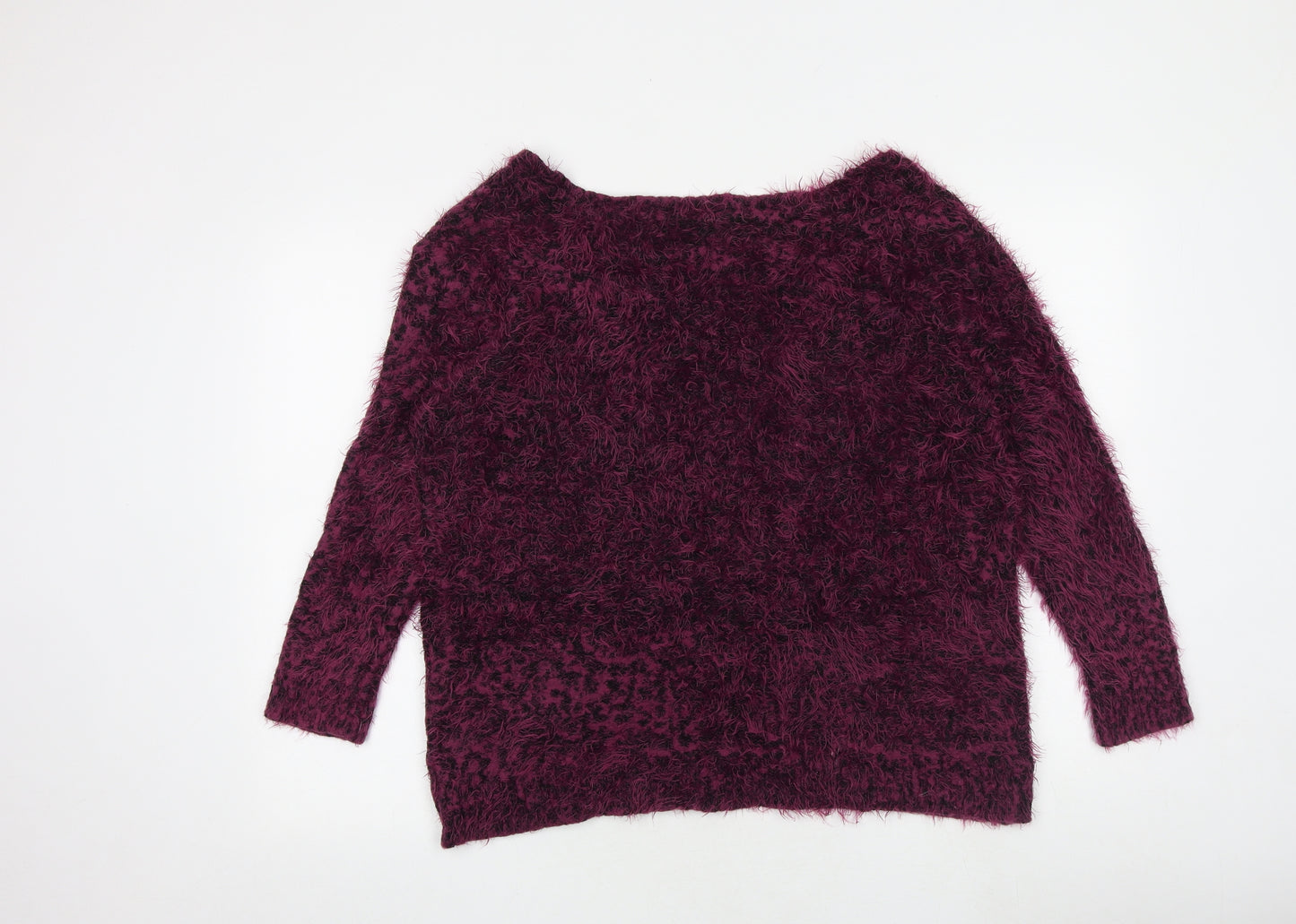 H&M Womens Purple V-Neck Acrylic Cardigan Jumper Size S
