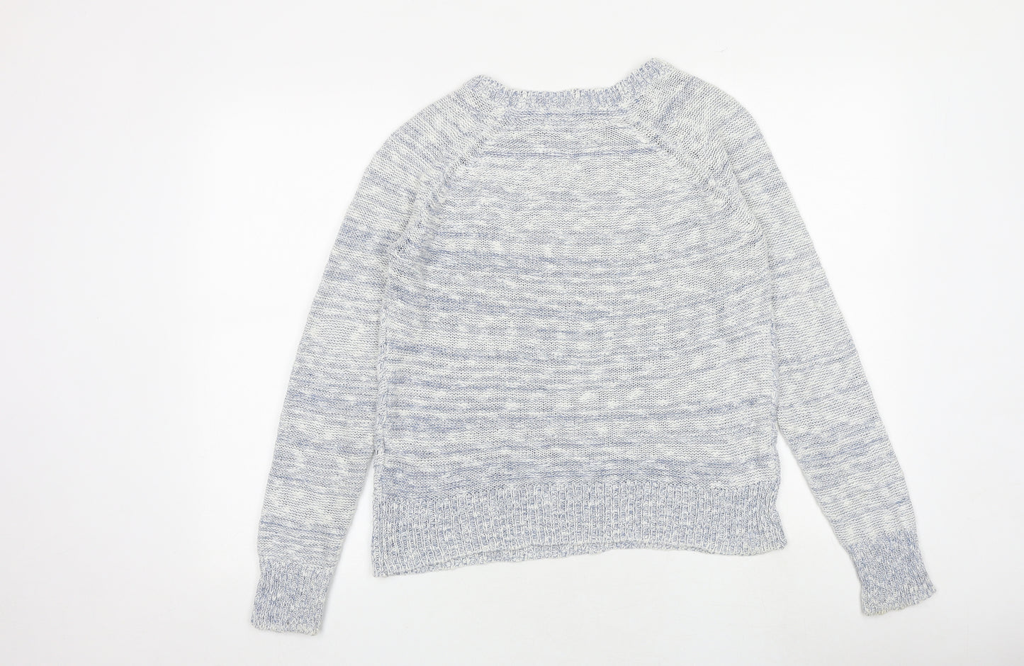 Red Herring Womens Blue Round Neck Acrylic Pullover Jumper Size 12