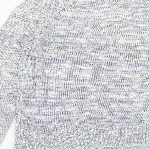 Red Herring Womens Blue Round Neck Acrylic Pullover Jumper Size 12