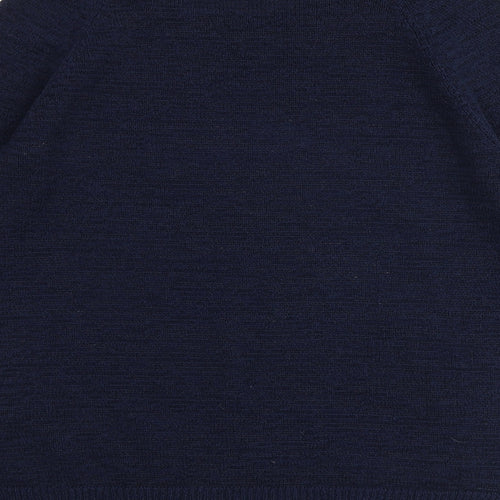 Butterfly Womens Blue Round Neck Polyester Pullover Jumper Size 14