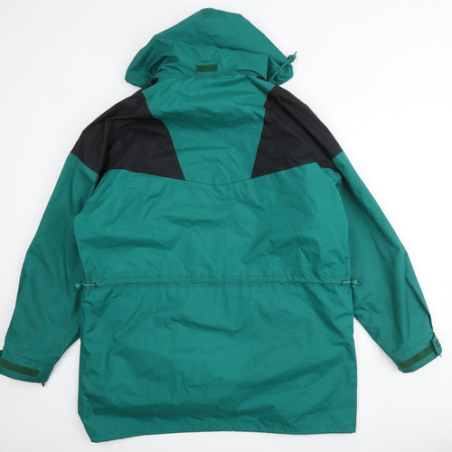 Outdoor Scene Mens Green Windbreaker Jacket Size XL Zip