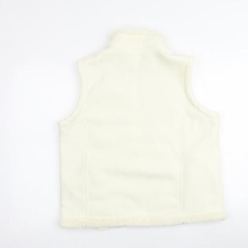Anna Rose Womens Ivory Gilet Jacket Size L Zip