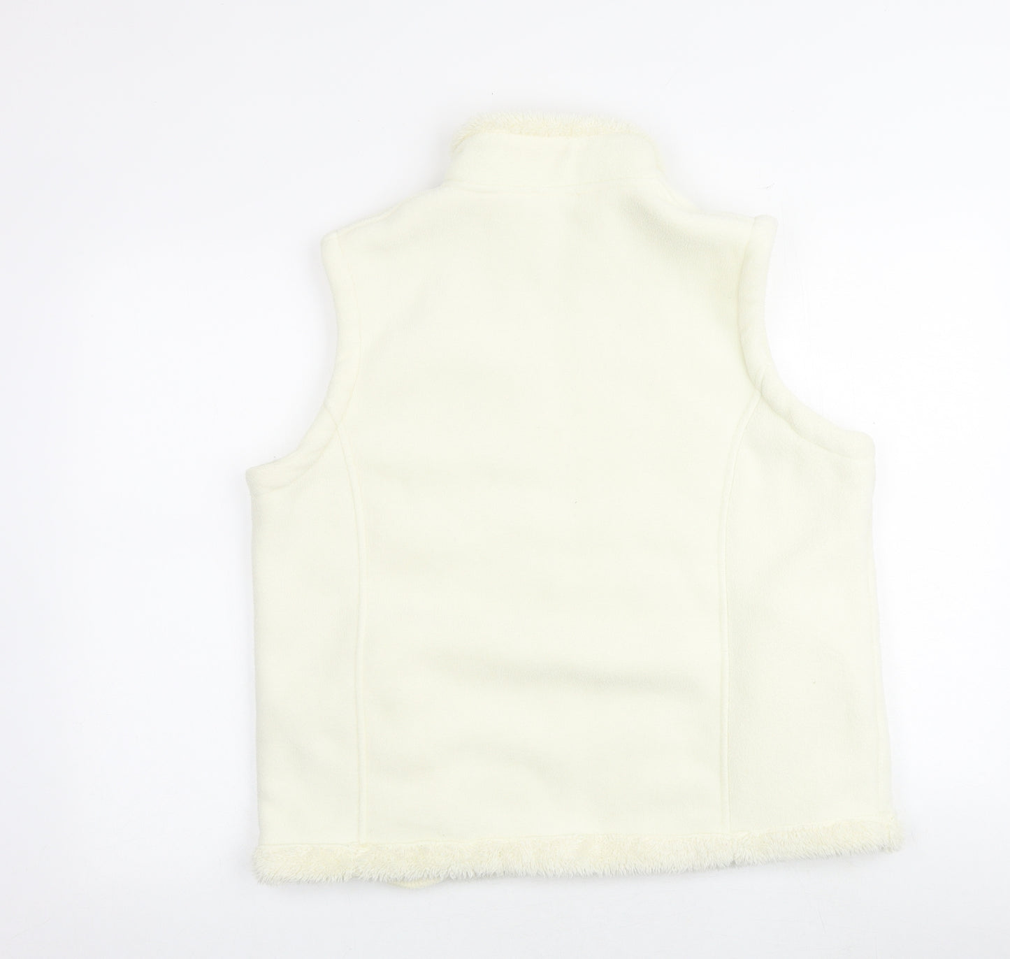 Anna Rose Womens Ivory Gilet Jacket Size L Zip