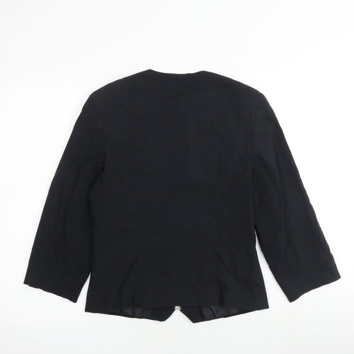 Definitions Womens Black Jacket Blazer Size 10 Zip