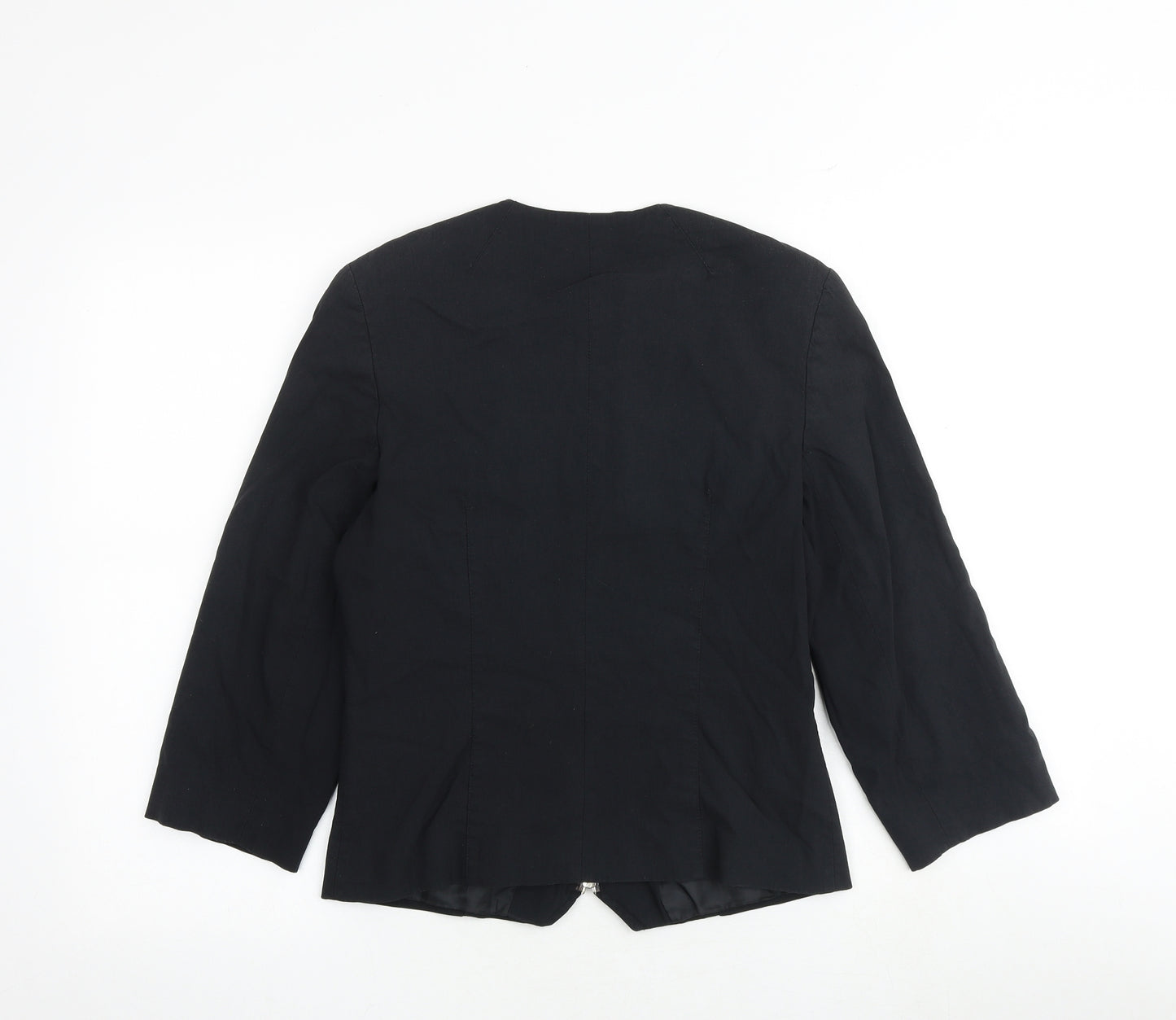 Definitions Womens Black Jacket Blazer Size 10 Zip