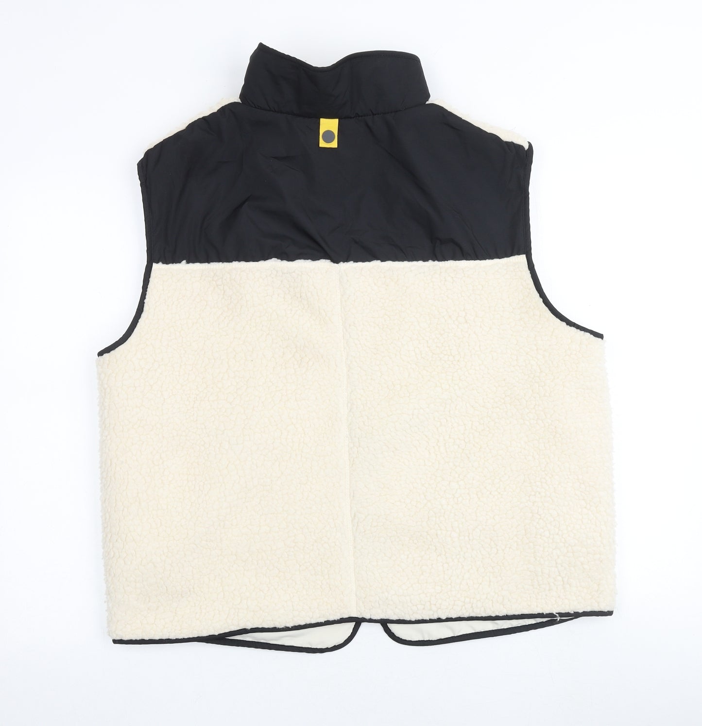 H&M Mens Multicoloured Gilet Jacket Size L Zip - Sherpa