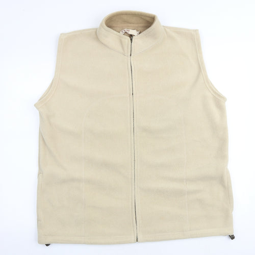 EWM Womens Beige Gilet Jacket Size XL Zip