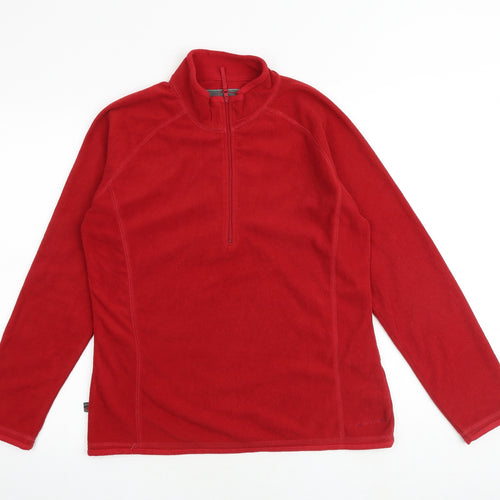 Mountain Life Womens Red Polyester Pullover Sweatshirt Size 12 Zip