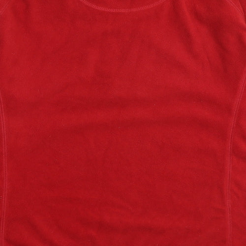 Mountain Life Womens Red Polyester Pullover Sweatshirt Size 12 Zip