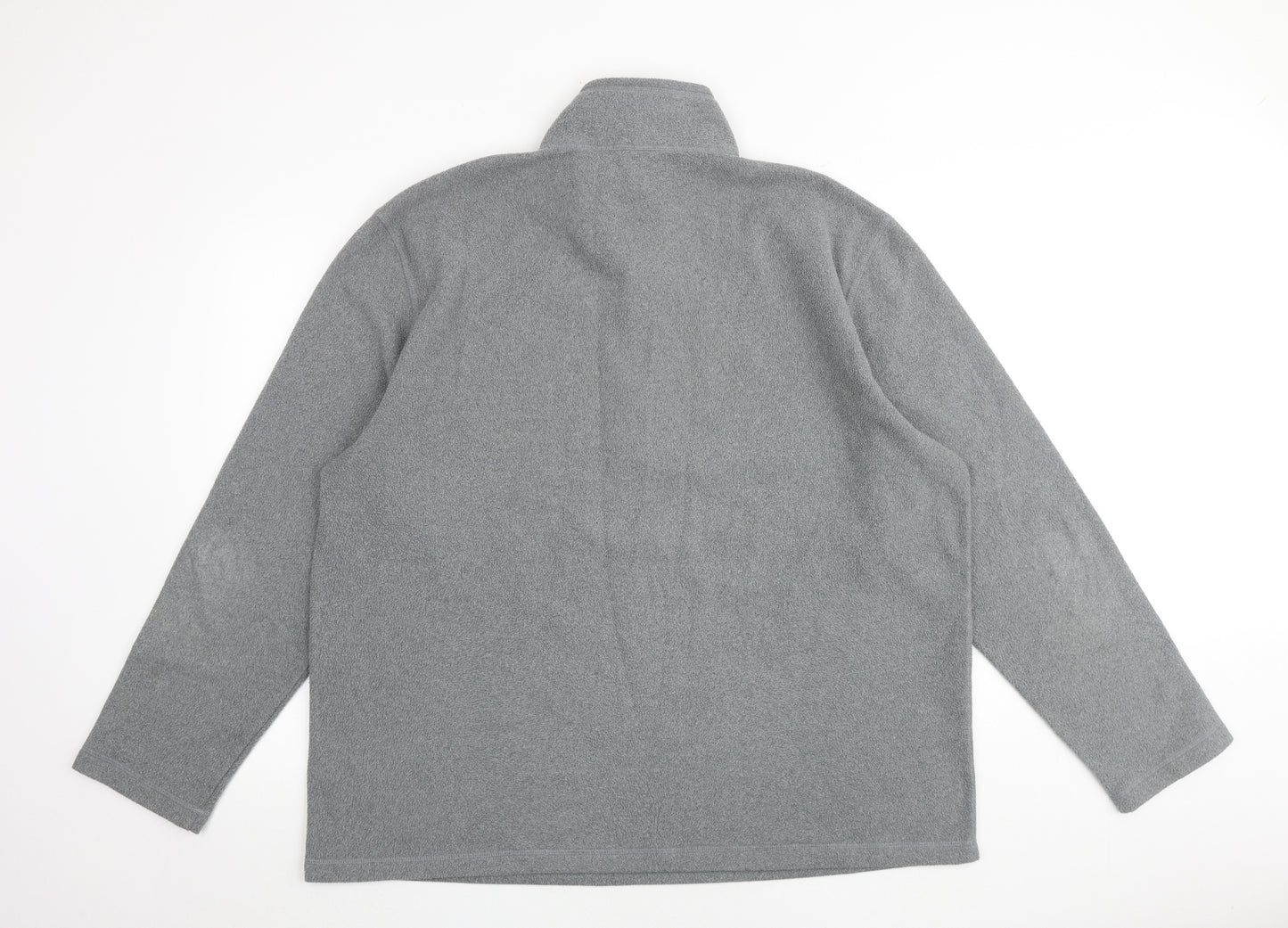 The North Face Mens Grey Geometric Polyester Pullover Sweatshirt Size 2XL Zip