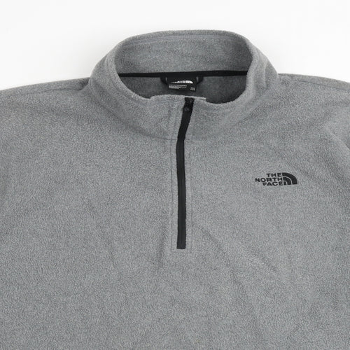 The North Face Mens Grey Geometric Polyester Pullover Sweatshirt Size 2XL Zip