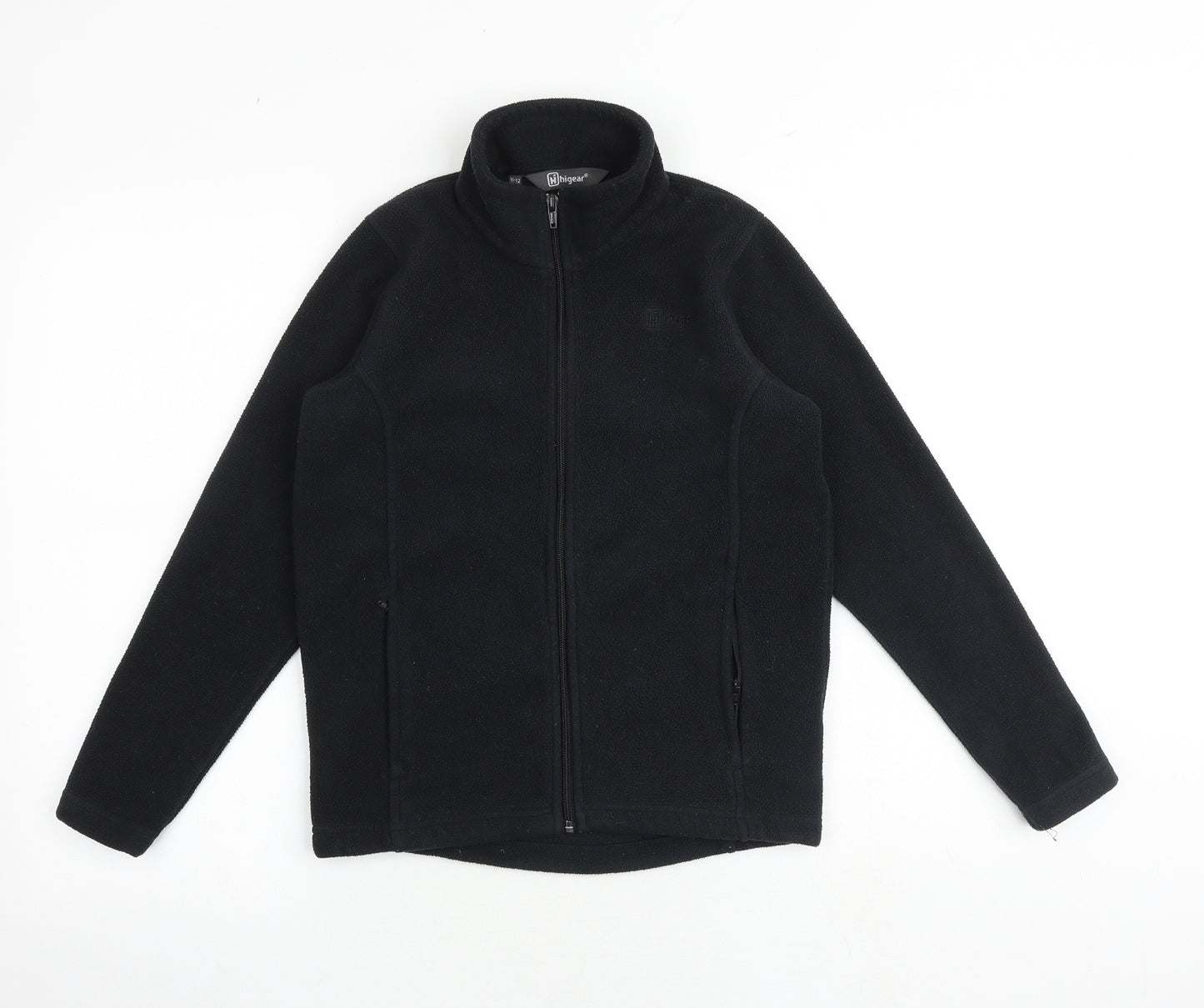 Hi Gear Boys Black Jacket Size 11-12 Years Zip