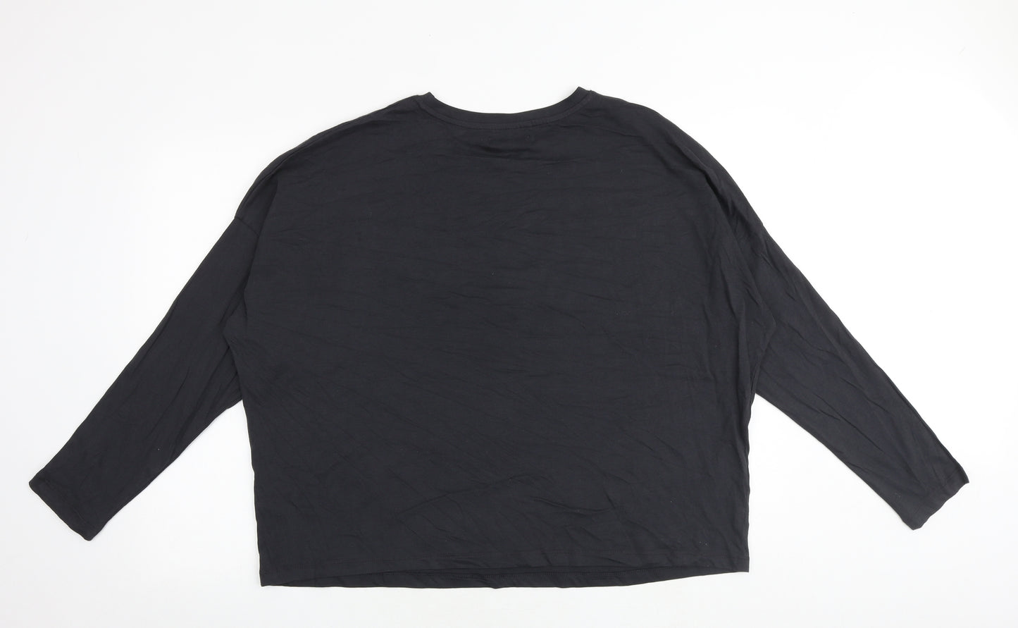 Marks and Spencer Womens Grey Cotton Basic T-Shirt Size XL Round Neck - Spencer Bear