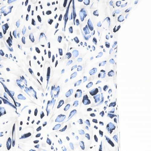 Marks and Spencer Womens Blue Geometric Cotton Top Dress Size XS