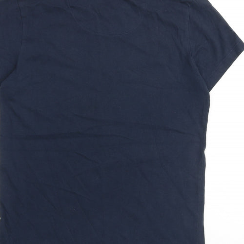 Blue Zoo Boys Blue 100% Cotton Basic T-Shirt Size 13-14 Years Round Neck Pullover - Dinosaur Print