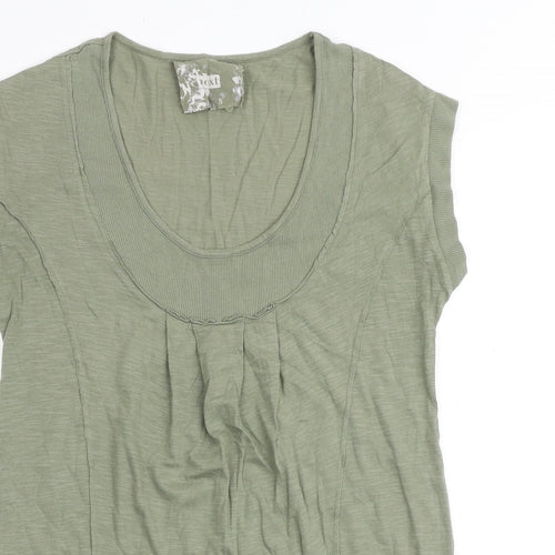 NEXT Womens Green 100% Cotton Tunic T-Shirt Size S Scoop Neck