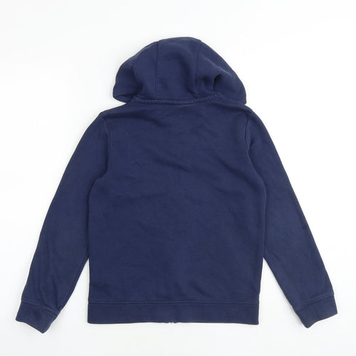 Nike Boys Blue Cotton Full Zip Hoodie Size S Zip