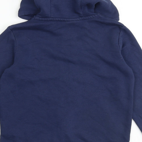 Nike Boys Blue Cotton Full Zip Hoodie Size S Zip