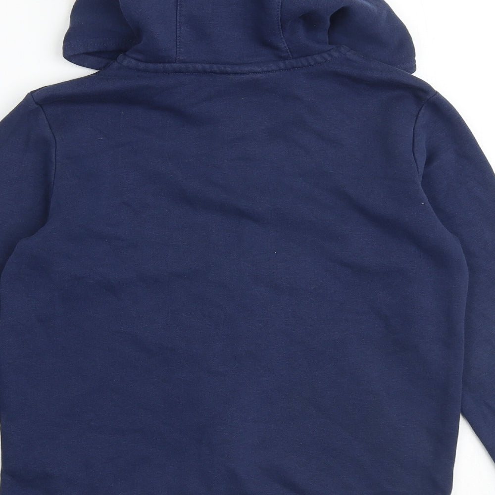 Nike Boys Blue Cotton Full Zip Hoodie Size S Zip
