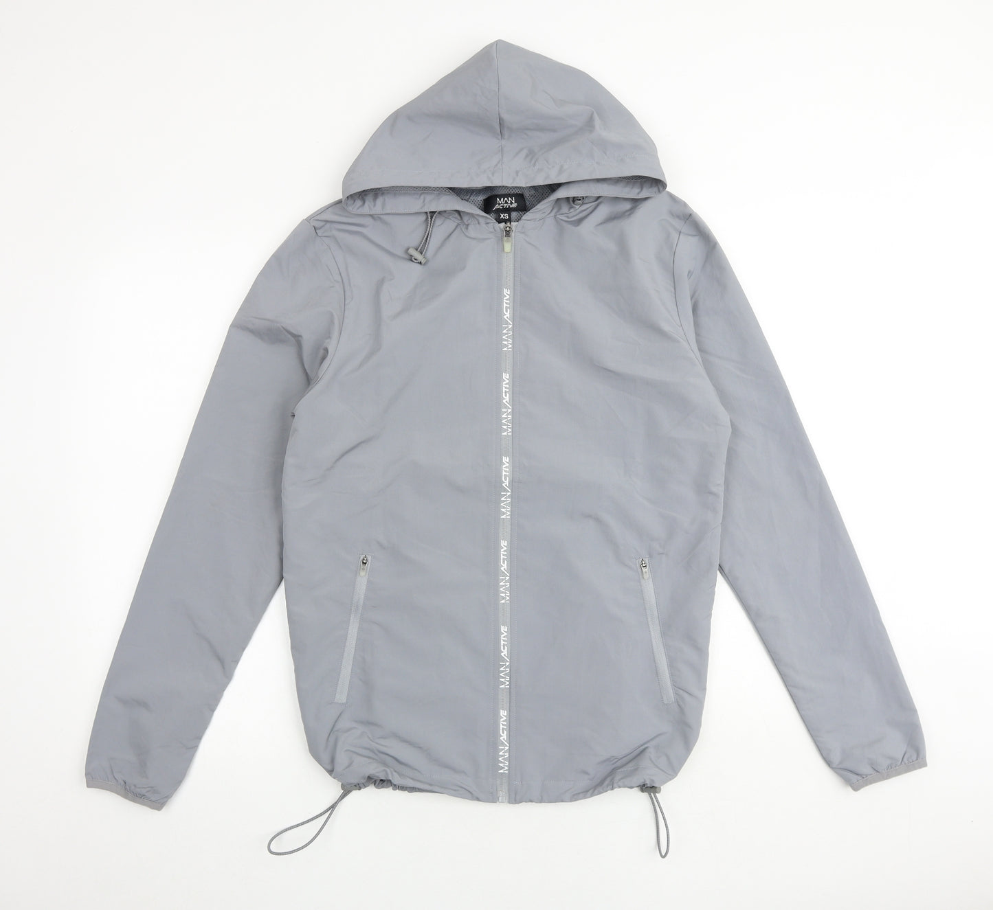 BOOHOO MAN Mens Grey Jacket Size XS Zip