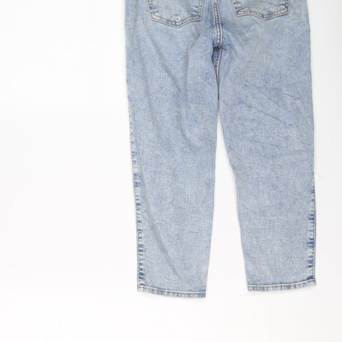abercrombie kids Girls Blue Cotton Straight Jeans Size 9-10 Years Regular Pullover - Distressed