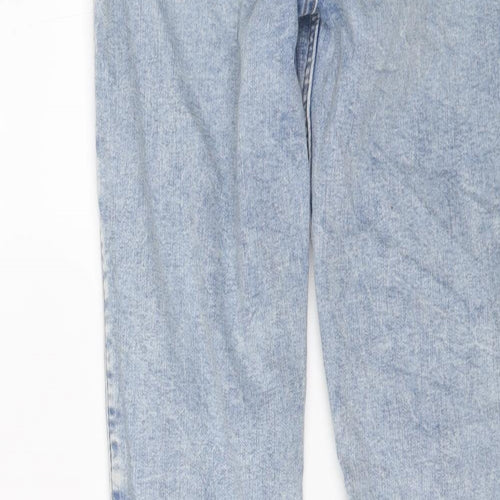 abercrombie kids Girls Blue Cotton Straight Jeans Size 9-10 Years Regular Pullover - Distressed