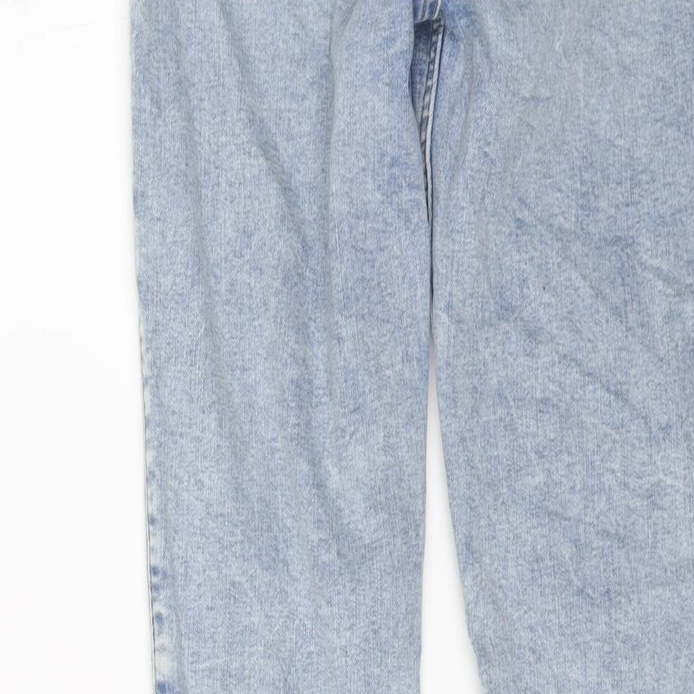 abercrombie kids Girls Blue Cotton Straight Jeans Size 9-10 Years Regular Pullover - Distressed