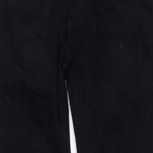 Marks and Spencer Mens Blue Cotton Trousers Size 34 in L29 in Regular Button