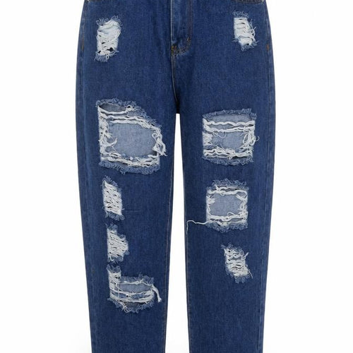 I SAW IT FIRST Womens Blue Cotton Mom Jeans Size 8 L27 in Regular Button