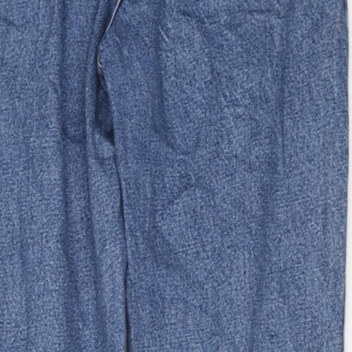 Denim & Co. Womens Blue Cotton Mom Jeans Size 10 L29 in Regular Button