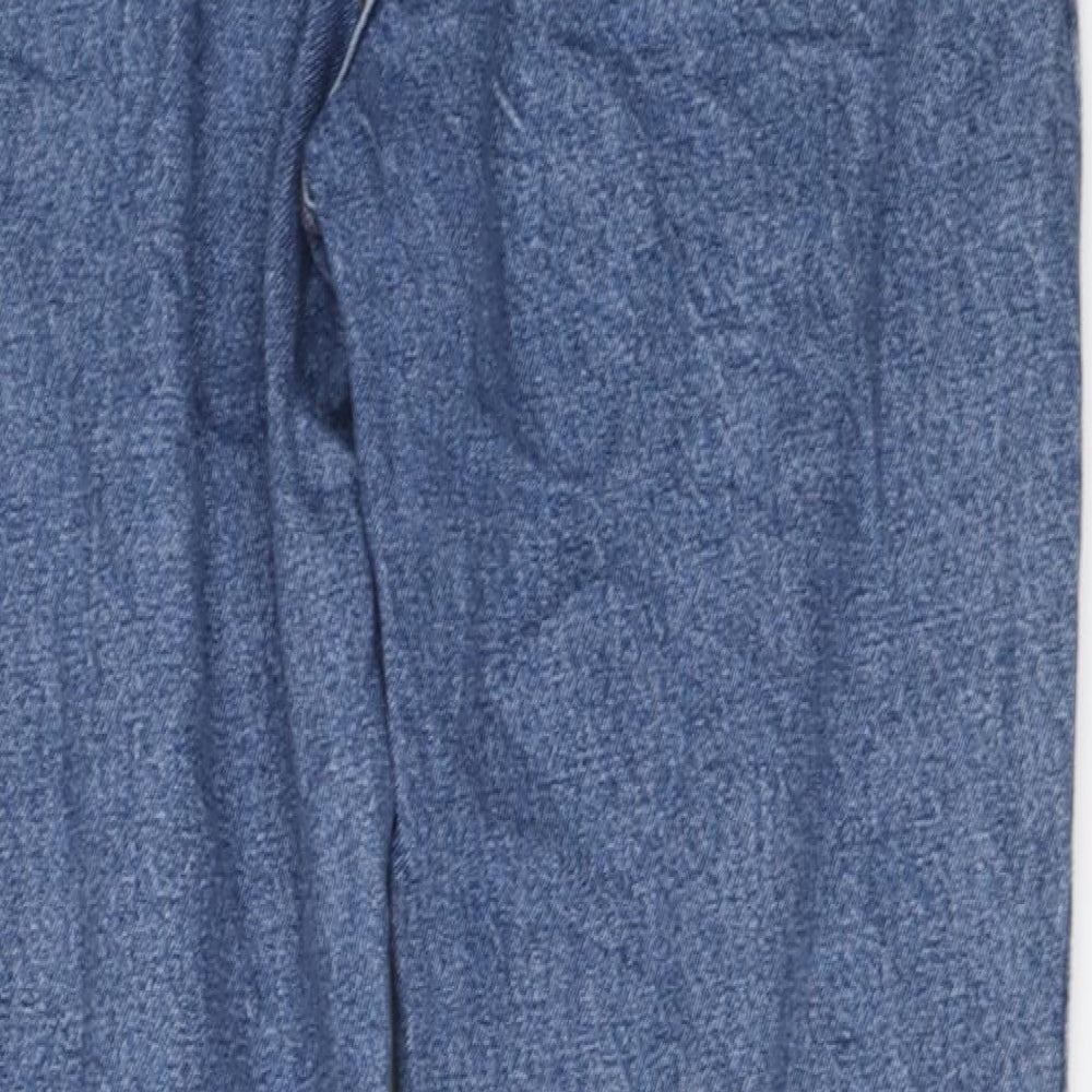 Denim & Co. Womens Blue Cotton Mom Jeans Size 10 L29 in Regular Button